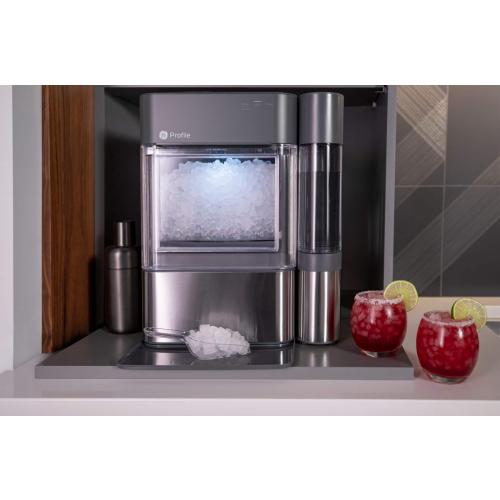 GE Profile - Opal 2.0 38-lb. Portable Ice maker with Nugget Ice Production, Side Tank and Built-in WiFi - Stainless Steel