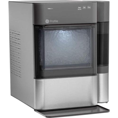 GE Profile - Opal 2.0 38-lb. Portable Ice maker with Nugget Ice Production, Side Tank and Built-in WiFi - Stainless Steel