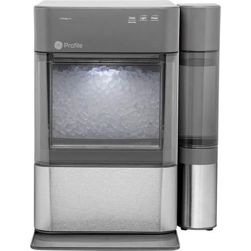 GE Profile - Opal 2.0 38-lb. Portable Ice maker with Nugget Ice Production, Side Tank and Built-in WiFi - Stainless Steel