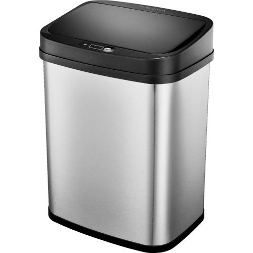 Insignia™ - 3 Gal. Automatic Trash Can - Stainless steel