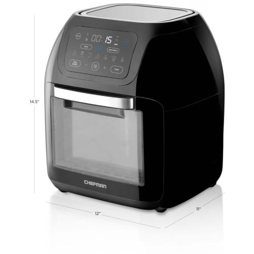 Black Chefman - Multifunctional 10L Digital Air Fryer   - Black