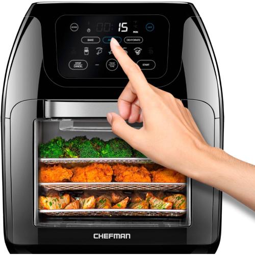 Black Chefman - Multifunctional 10L Digital Air Fryer   - Black