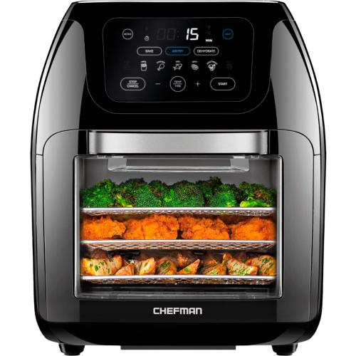 Black Chefman - Multifunctional 10L Digital Air Fryer   - Black
