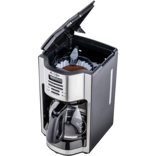Mr. Coffee - 12-Cup Coffee Maker with Rapid Brew System - Stainless Steel