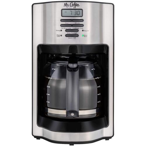Mr. Coffee - 12-Cup Coffee Maker with Rapid Brew System - Stainless Steel