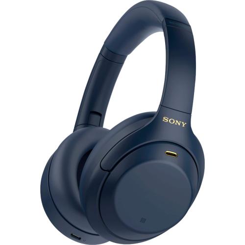 Midnight Blue Sony - WH1000XM4 Wireless Noise-Cancelling Over-the-Ear Headphones - Midnight Blue