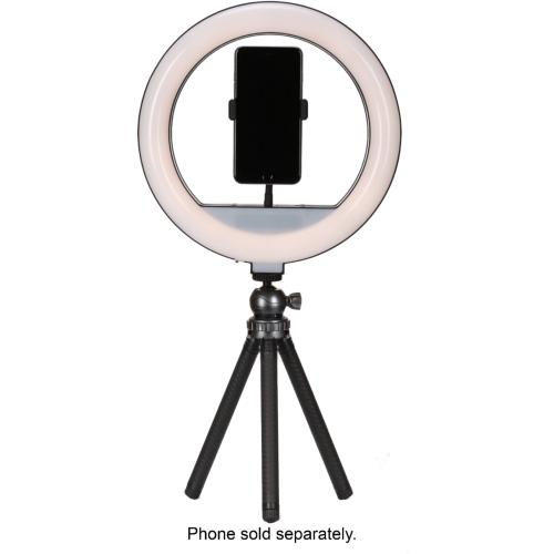 Sunpak - 12  Bi-Color Tabletop or Handheld Vlogging Kit with Bluetooth Remote for Smartphones and Compact Cameras