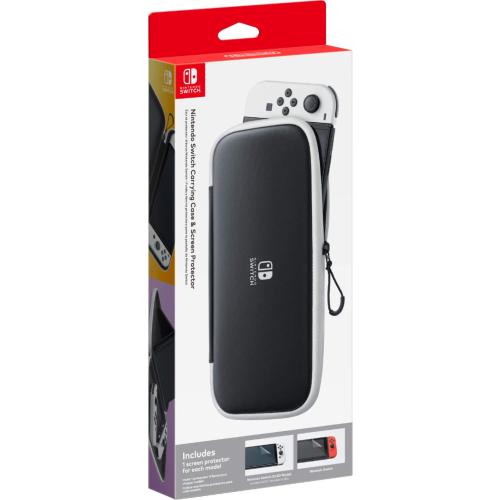 Nintendo - Switch Carrying Case & Screen Protector - Black
