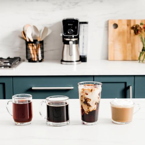 Ninja - DualBrew PRO 12-Cup Specialty Coffee System with Thermal Carafe, K-Cup Compatible, Hot Water System & Frother - Black/Silver