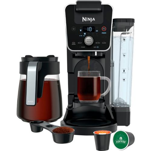 Ninja - DualBrew 12-Cup Coffee Maker with K-Cup compatibility and 3 brew styles - Black