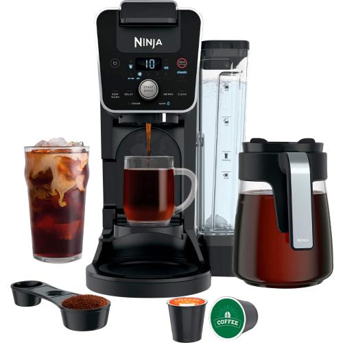 Ninja - DualBrew 12-Cup Coffee Maker with K-Cup compatibility and 3 brew styles - Black