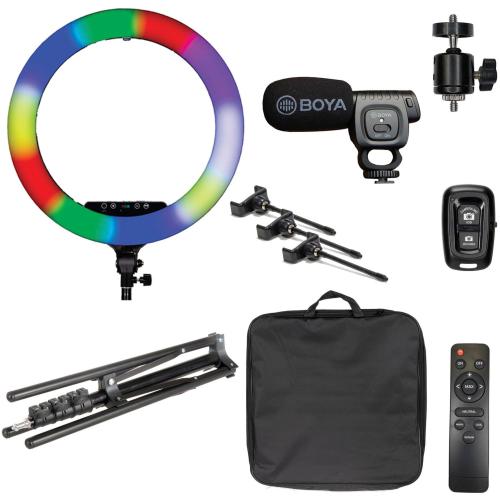 Sunpak - 18 Rainbow Ringlight with Shotgun Mic