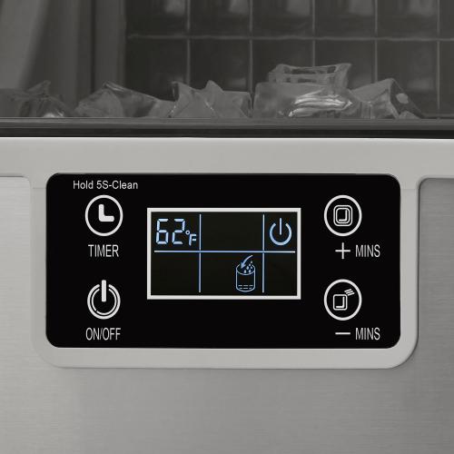 Insignia™ - Portable Clear Ice Maker with Auto Shut-off - Stainless Steel