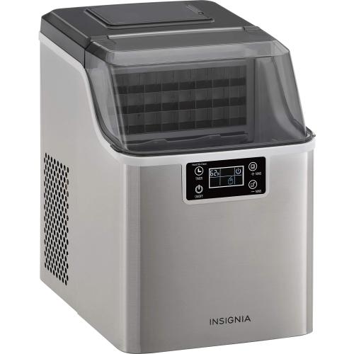 Insignia™ - Portable Clear Ice Maker with Auto Shut-off - Stainless Steel