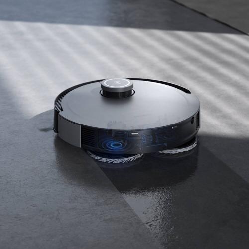 ECOVACS Robotics - DEEBOT X1 OMNI Robot Vacuum & Mop with Auto Empty and Refill, Laser Mapping, AI Object Recognition and Self Clean - BLACK   SILVER