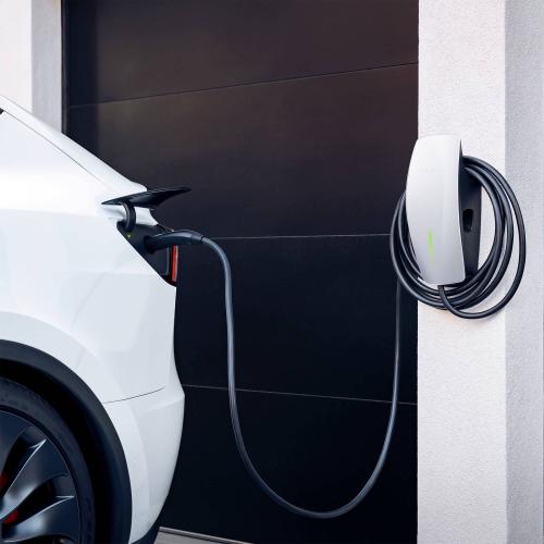 Tesla - Wall Connector Hardwired Electric Vehicle (EV) Charger up to 48A - 24' - White