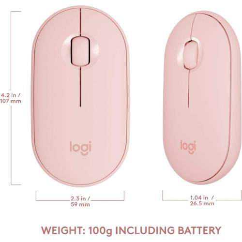 Logitech - MK470 Full-size Wireless Scissor Keyboard and Mouse Bundle for Windows with Quiet clicks - Rose