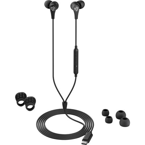 JLab - JBuds Pro USB-C Wired Earbuds - Black