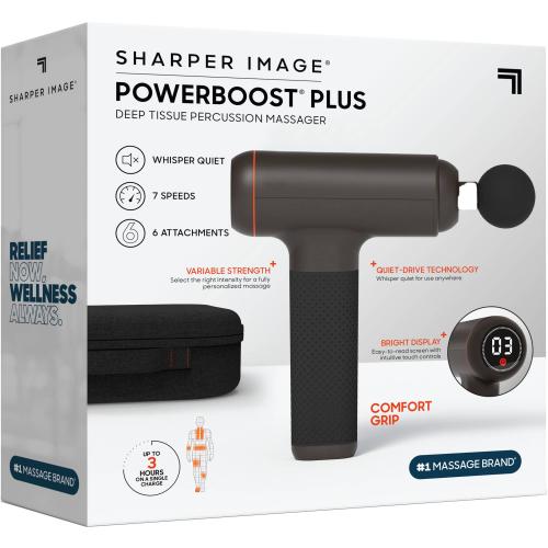 Sharper Image - Powerboost Deep Tissue Massager - Black