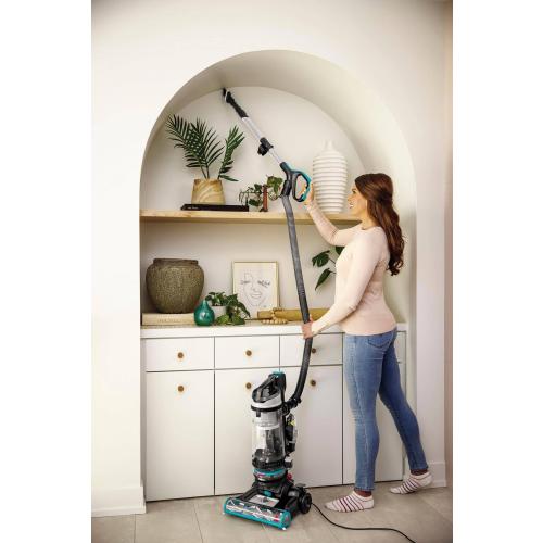 BISSELL - CleanView Swivel Rewind Pet Reach Upright Vacuum - Silver with Electric Blue accents