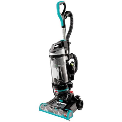 BISSELL - CleanView Swivel Rewind Pet Reach Upright Vacuum - Silver with Electric Blue accents