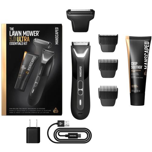 Manscaped - The Lawn Mower 5.0 Ultra Hair Trimmer Essentials Kit - Black