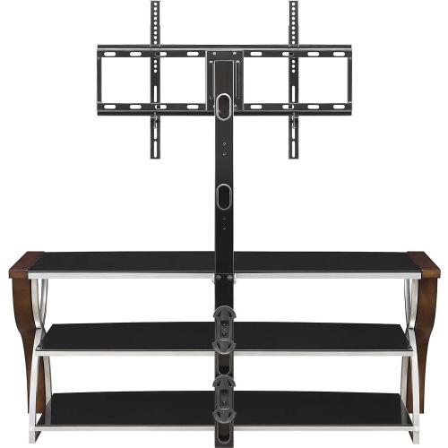 Whalen Furniture - 3-in-1 Console for Most Flat-Panel TVs Up to 65 - Brown Cherry