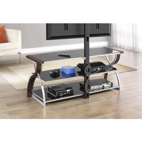 Whalen Furniture - 3-in-1 Console for Most Flat-Panel TVs Up to 65 - Brown Cherry