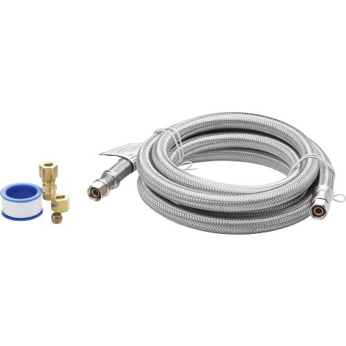 Smart Choice - Stainless-Steel Refrigerator Waterline Kit Required for Hook-Up - Silver