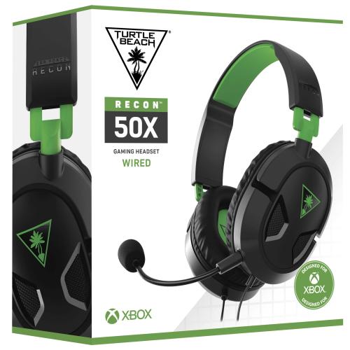 Turtle Beach - Recon 50X Wired Gaming Headset for Xbox Series X | S, Xbox One, PS5, PS4, PlayStation, Nintendo Switch, Mobile & PC - Black/Green