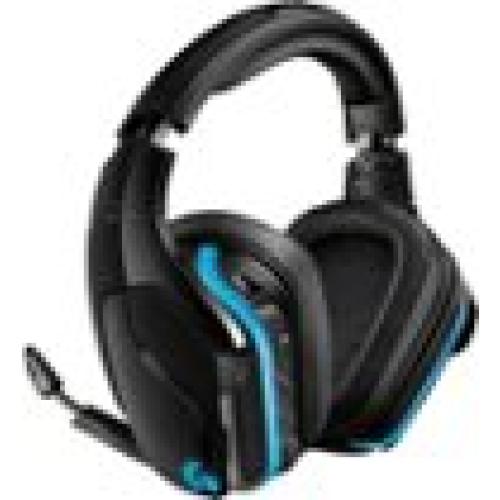 Logitech - G935 Wireless 7.1 Surround Sound Over-the-Ear Gaming Headset for PC with LIGHTSYNC RGB Lighting - Black/Blue