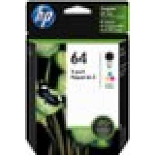 HP - 64 2-Pack Standard Capacity Ink Cartridges - Black & Tri-Color