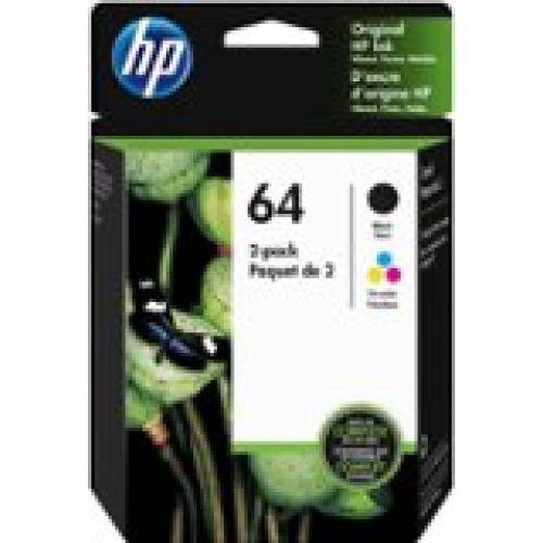 HP - 64 2-Pack Standard Capacity Ink Cartridges - Black & Tri-Color
