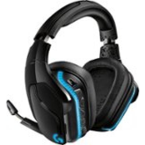 Logitech - G935 Wireless 7.1 Surround Sound Over-the-Ear Gaming Headset for PC with LIGHTSYNC RGB Lighting - Black/Blue