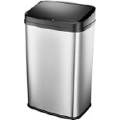 Insignia™ - 13 Gal. Automatic Trash Can - Stainless Steel
