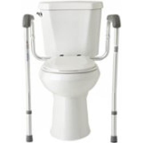 Medline - Guardian Toilet Safety Rails, 300-lb. Weight Capacity, One Pair for One Toilet - Silver