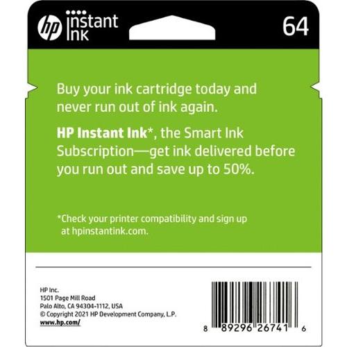 HP - 64 2-Pack Standard Capacity Ink Cartridges - Black & Tri-Color