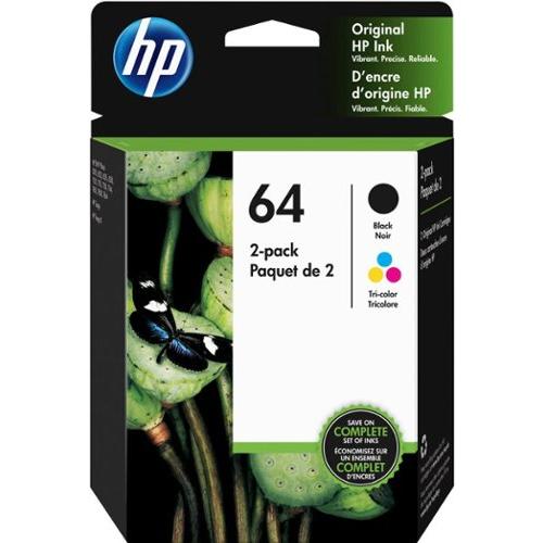 HP - 64 2-Pack Standard Capacity Ink Cartridges - Black & Tri-Color