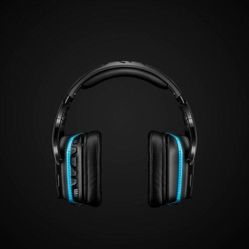 Logitech - G935 Wireless 7.1 Surround Sound Over-the-Ear Gaming Headset for PC with LIGHTSYNC RGB Lighting - Black/Blue