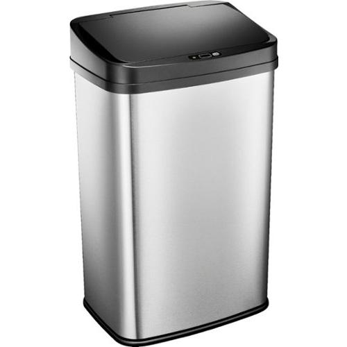 Insignia™ - 13 Gal. Automatic Trash Can - Stainless Steel