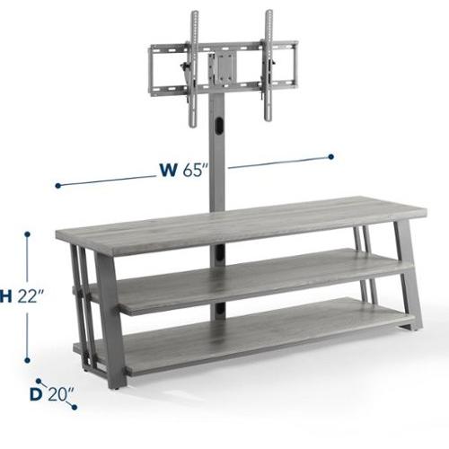 Insignia™ - TV Stand for Most Flat-Panel TVs Up to 75 - Gray