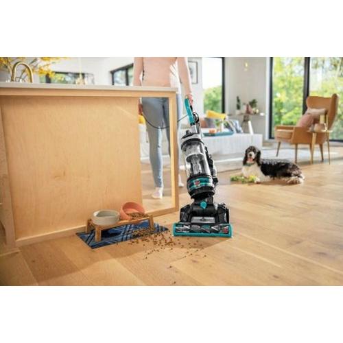 BISSELL - CleanView Swivel Rewind Pet Reach Upright Vacuum - Silver with Electric Blue accents