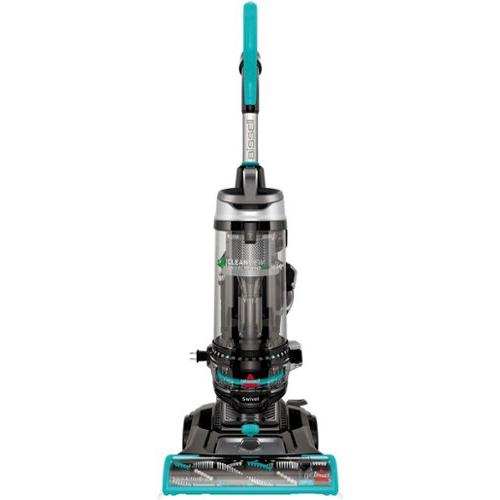 BISSELL - CleanView Swivel Rewind Pet Reach Upright Vacuum - Silver with Electric Blue accents