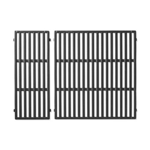 Weber - Crafted Porcelain-Enameled Cast Iron Cooking Grates For Spirit 3-Burner Gas Grills & SmokeFire EX4 Pellet Grills - Black