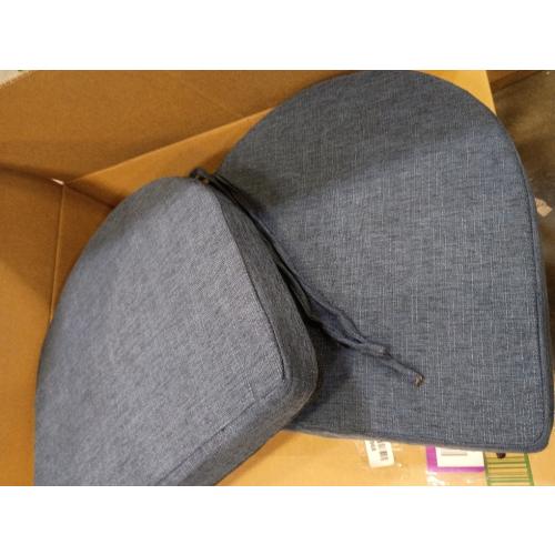 IPYNBAP Chair Cushions for Dining Chairs, Kitchen Chair Cushions, 16'' x 16'' x 2'', Non Slip Indoor Seat Cushions, Chair Pads for Dining Chairs with Ties & Removable Cover, Set of 6, Navy