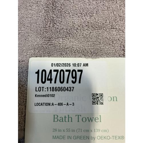 Haven Turkish Cotton Bath Towel in Lilac Marble