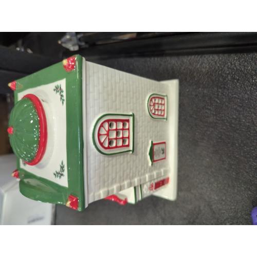 Spode Christmas Tree Miniature Village Figural Decoration, LED Lighted Christmas Village Set, Ceramic Holiday Decor - Dolomite Collectible for Indoor Display (Theatre)