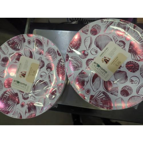 Artonomo Creative 24 Dinner Plates Sea Shell Pattern