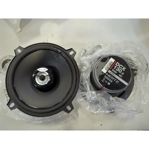 Black HERTZ Dieci Series DCX-1303 5.25 Two-Way Coaxial Speakers - Pair
