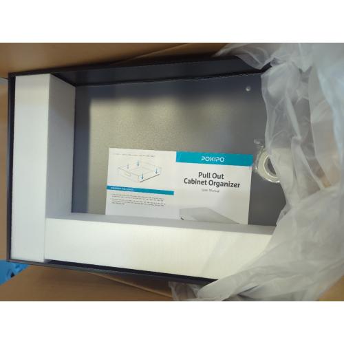 Size 21 Color brown Deep Pull Out Cabinet Organizer, Slide Out Drawers for Cabinets Adhesive with Nano Film, Roll Out Shelves for Cabinets in Kitchen, Pantry, Bathroom or Office (14 W x 21 D)